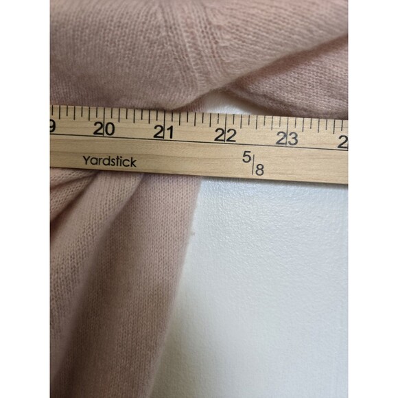 Crush Sweater Womens 2 Medium Pink Soft 100% Cashmere V Neck Cozy Minimalist - Picture 8 of 9